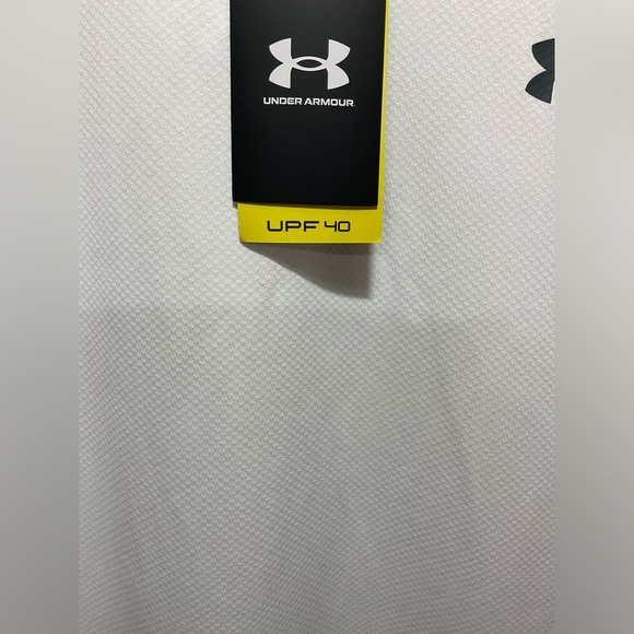 Under Armour Men’s Performance 2.0 Golf Polo, White/pitch grey, M - Picture 3 of 3
